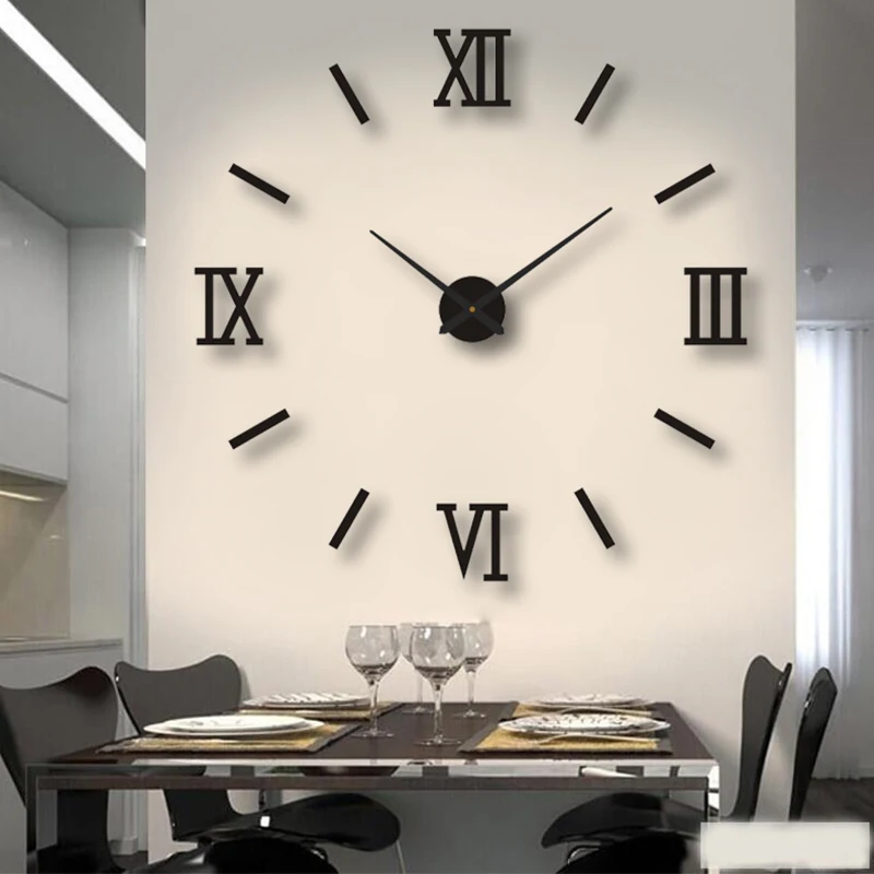 Big Home Wall Clock 3D DIY Acrylic Mirror Stickers Home Decoration Living Room Quartz Needle Clocks Self Adhesive Hanging Watch Big Home Wall Clock 3D DIY Acrylic Mirror Stickers Home Decoration Living Room Quartz Needle Clocks Self Adhesive Hanging Watch