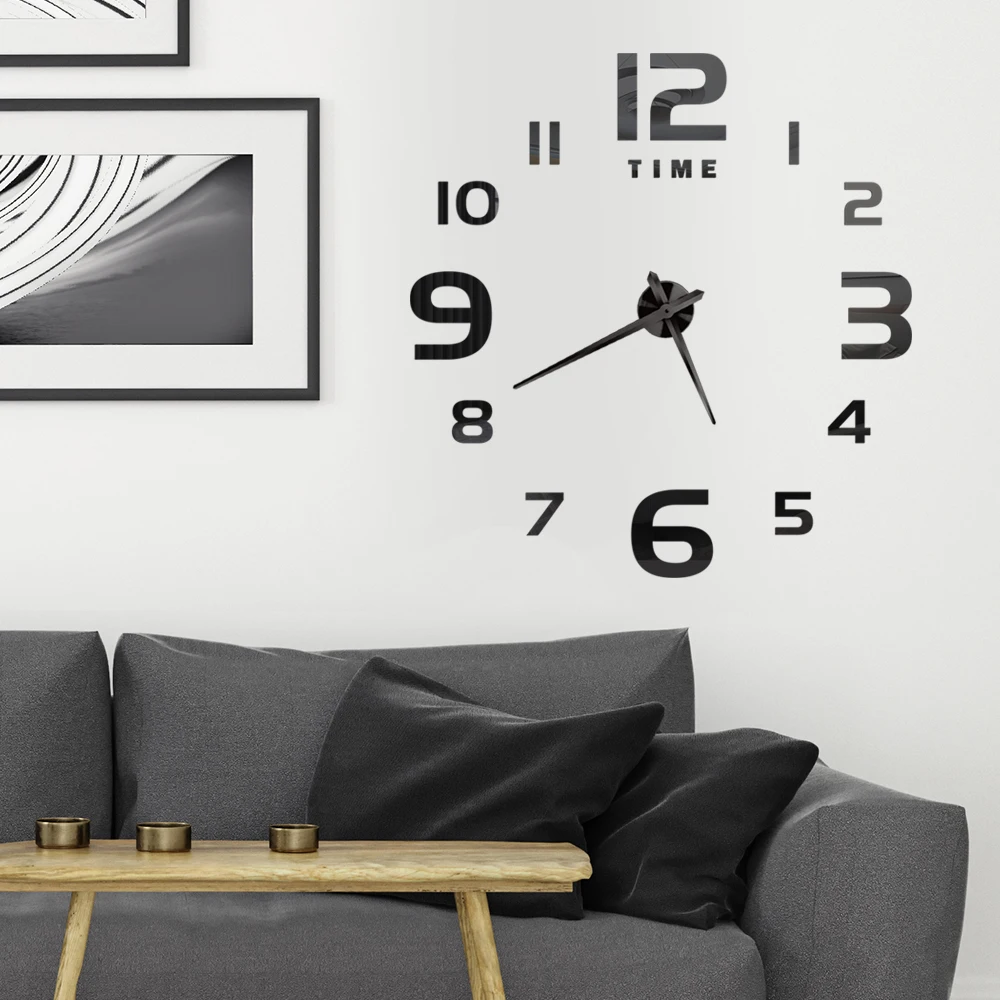 Big Home Wall Clock 3D DIY Acrylic Mirror Stickers Home Decoration Living Room Quartz Needle Clocks Self Adhesive Hanging Watch Big Home Wall Clock 3D DIY Acrylic Mirror Stickers Home Decoration Living Room Quartz Needle Clocks Self Adhesive Hanging Watch