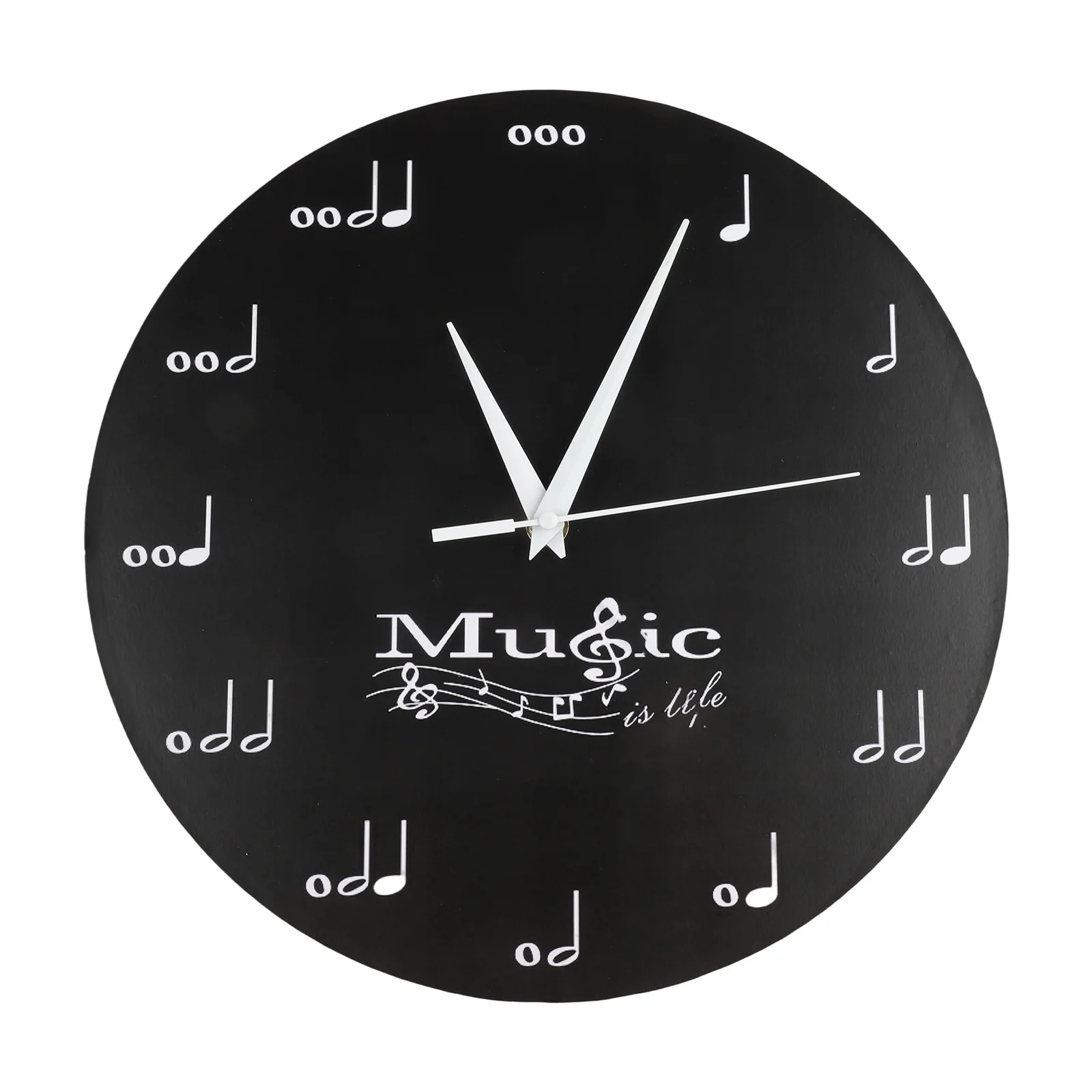 Unique Design Clock Musical Note Wall Clock Music Theme Home Decoration Density Board Clock 30x30cm Wall Clock