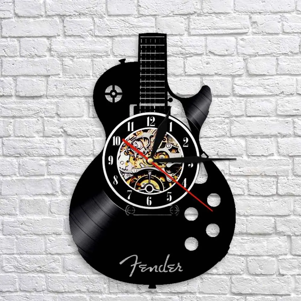Rock Music Guitar Record Wall Clock Vinyl Art Home Decor Living Room Wall Watch Reloj De Pared Creative Gift Rock Music Guitar Record Wall Clock Vinyl Art Home Decor Living Room Wall Watch Reloj De Pared Creative Gift