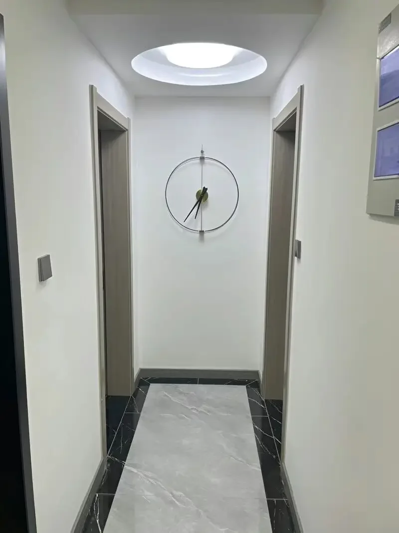 ​No Drill Installation Modern Large Wall Clock Nordic Minimalist Design Silent Quartz Movement Living Room Dining Room Decor​