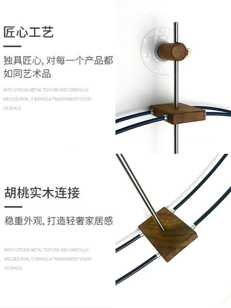 ​No Drill Installation Modern Large Wall Clock Nordic Minimalist Design Silent Quartz Movement Living Room Dining Room Decor​