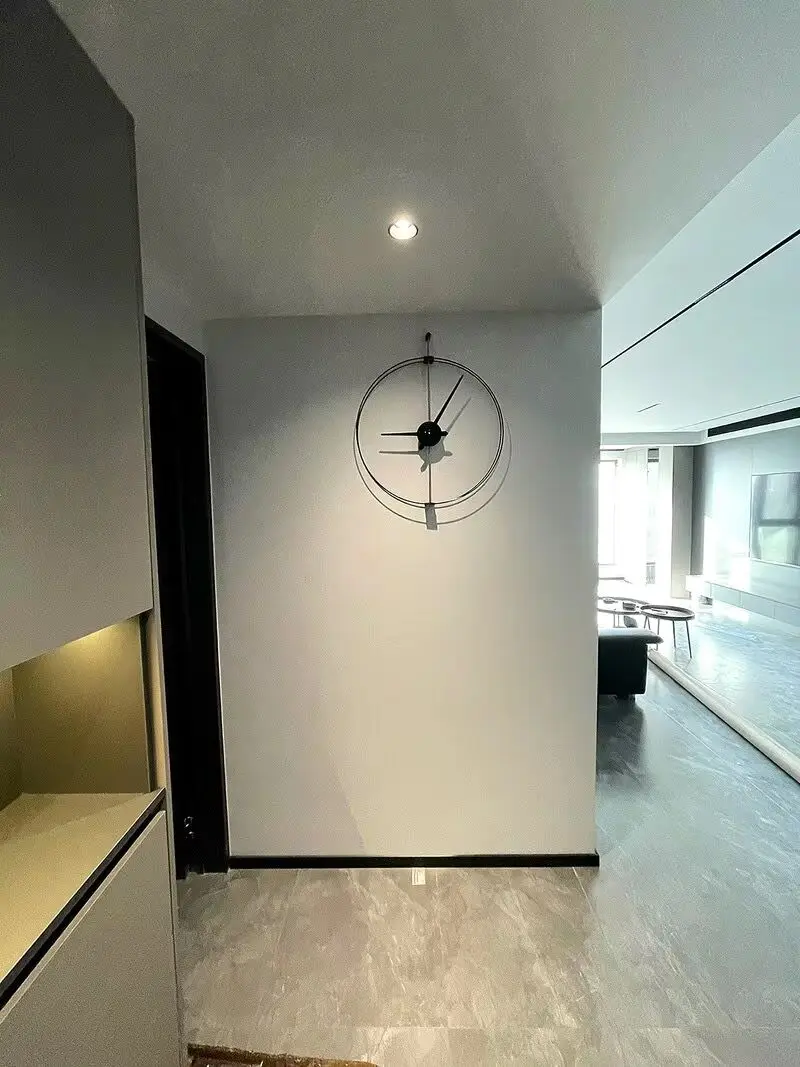 ​No Drill Installation Modern Large Wall Clock Nordic Minimalist Design Silent Quartz Movement Living Room Dining Room Decor​