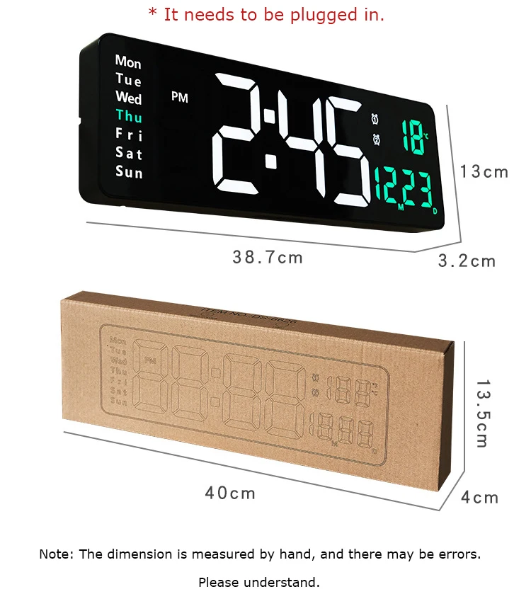 Digital Wall Clock, 16 Digital Wall Clock, 16