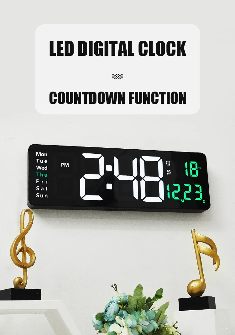 Digital Wall Clock, 16 Digital Wall Clock, 16