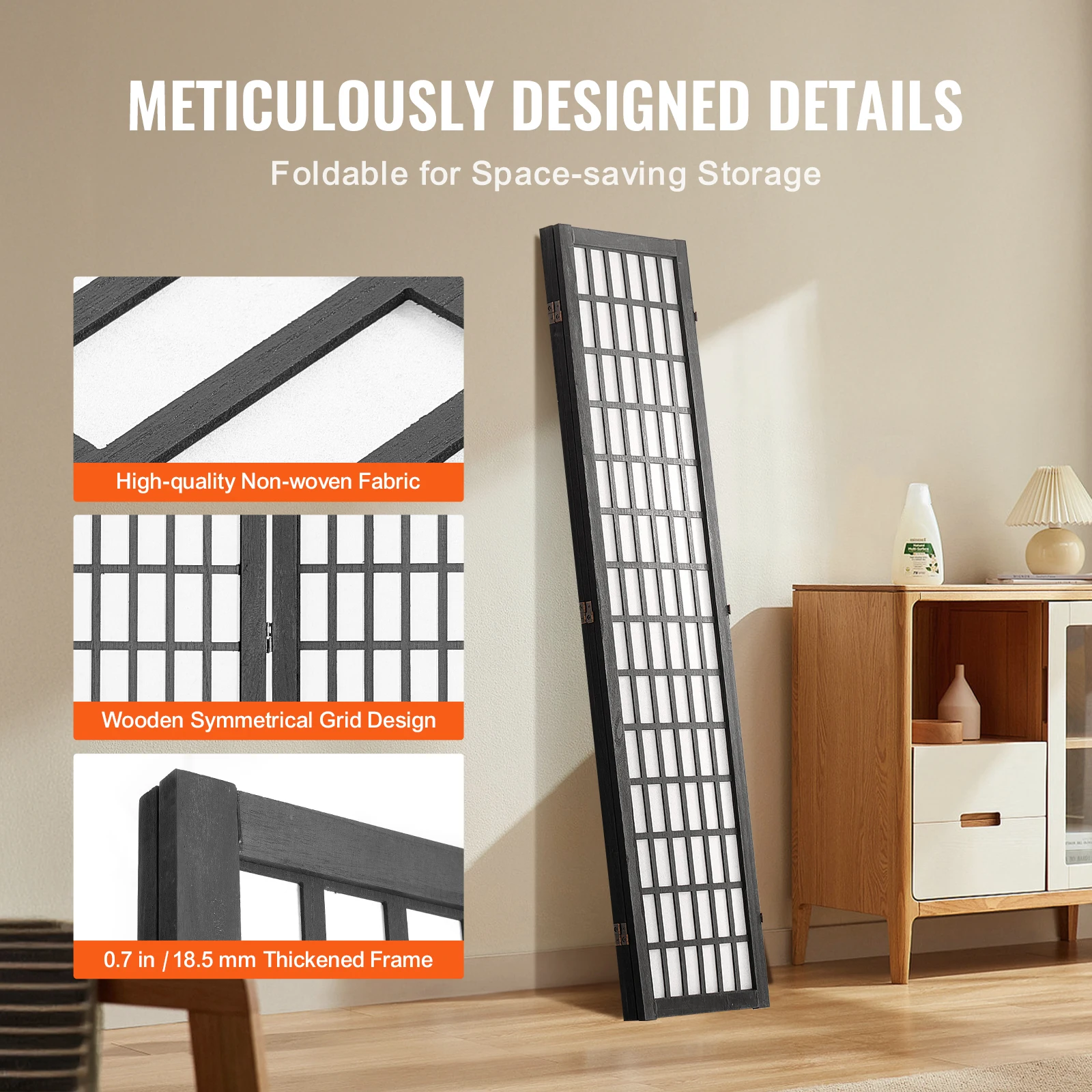 SucceBuy 3/4/6 Panel Wood Folding Privacy Screen Portable Decoration Screens for Room Separation Home Office Restaurant&Bedroom SucceBuy 3/4/6 Panel Wood Folding Privacy Screen Portable Decoration Screens for Room Separation Home Office Restaurant&Bedroom