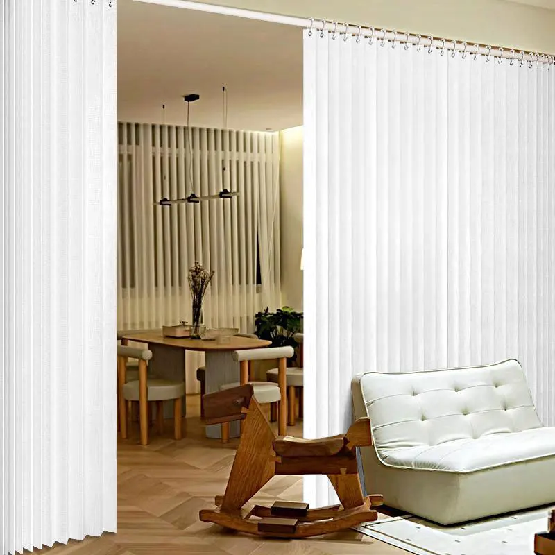 Solid Color Soft Light Room Divider Curtain Partition for Bedroom Living Room Privacy Sheer Translucent Drapes