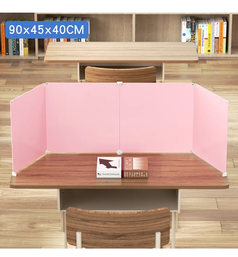 Office Desktop Partition U-Shaped Three-Sided Thick Plastic Screen Windproof Breathable for Classroom Self-Study Room Office Desktop Partition U-Shaped Three-Sided Thick Plastic Screen Windproof Breathable for Classroom Self-Study Room