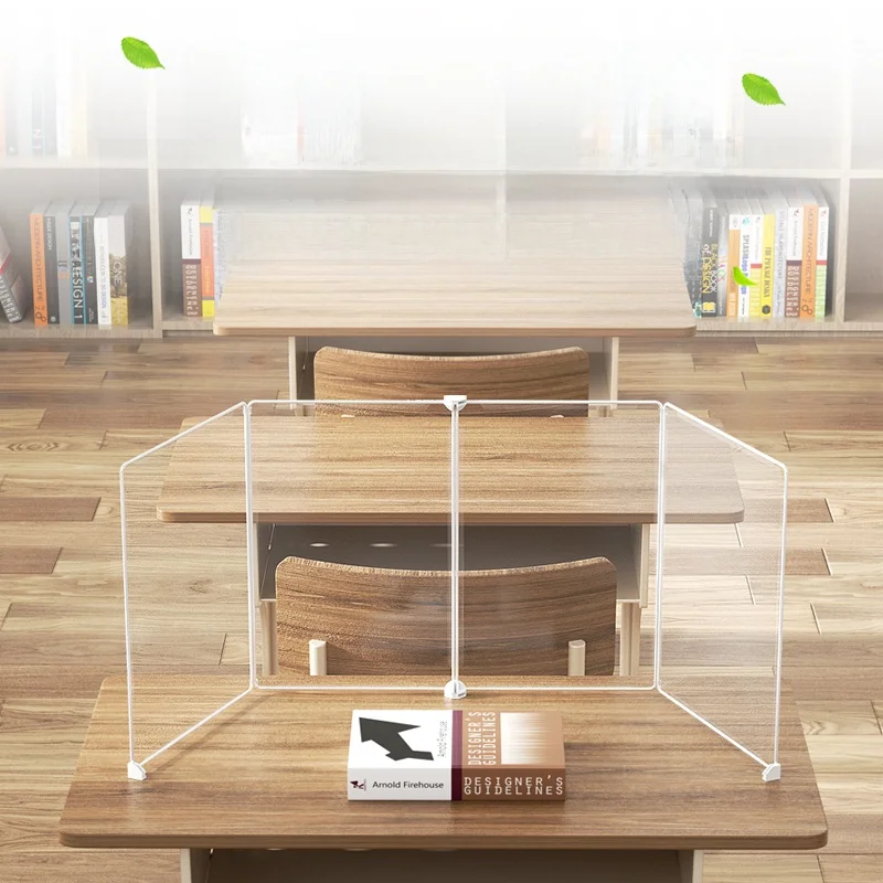 Office Desktop Partition U-Shaped Three-Sided Thick Plastic Screen Windproof Breathable for Classroom Self-Study Room Office Desktop Partition U-Shaped Three-Sided Thick Plastic Screen Windproof Breathable for Classroom Self-Study Room
