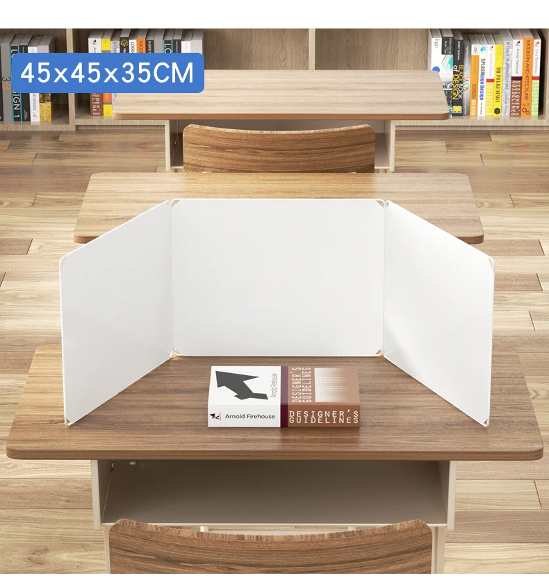 Office Desktop Partition U-Shaped Three-Sided Thick Plastic Screen Windproof Breathable for Classroom Self-Study Room Office Desktop Partition U-Shaped Three-Sided Thick Plastic Screen Windproof Breathable for Classroom Self-Study Room