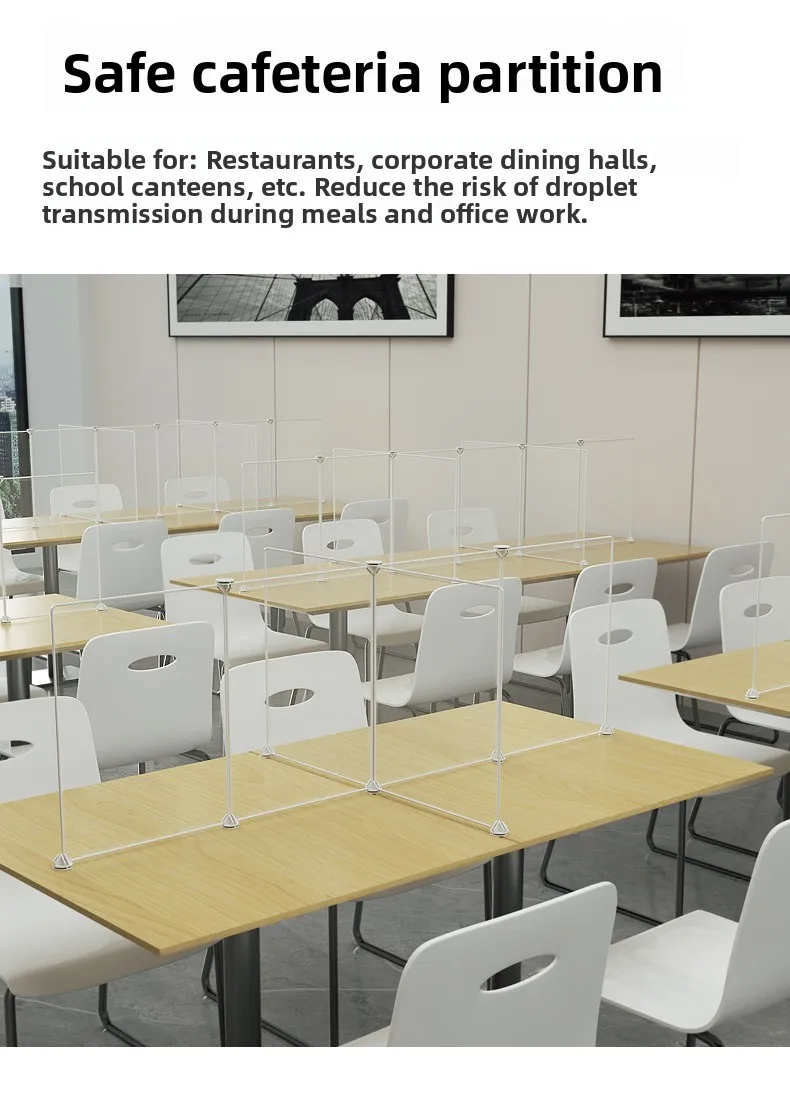 Office Desktop Partition U-Shaped Three-Sided Thick Plastic Screen Windproof Breathable for Classroom Self-Study Room Office Desktop Partition U-Shaped Three-Sided Thick Plastic Screen Windproof Breathable for Classroom Self-Study Room