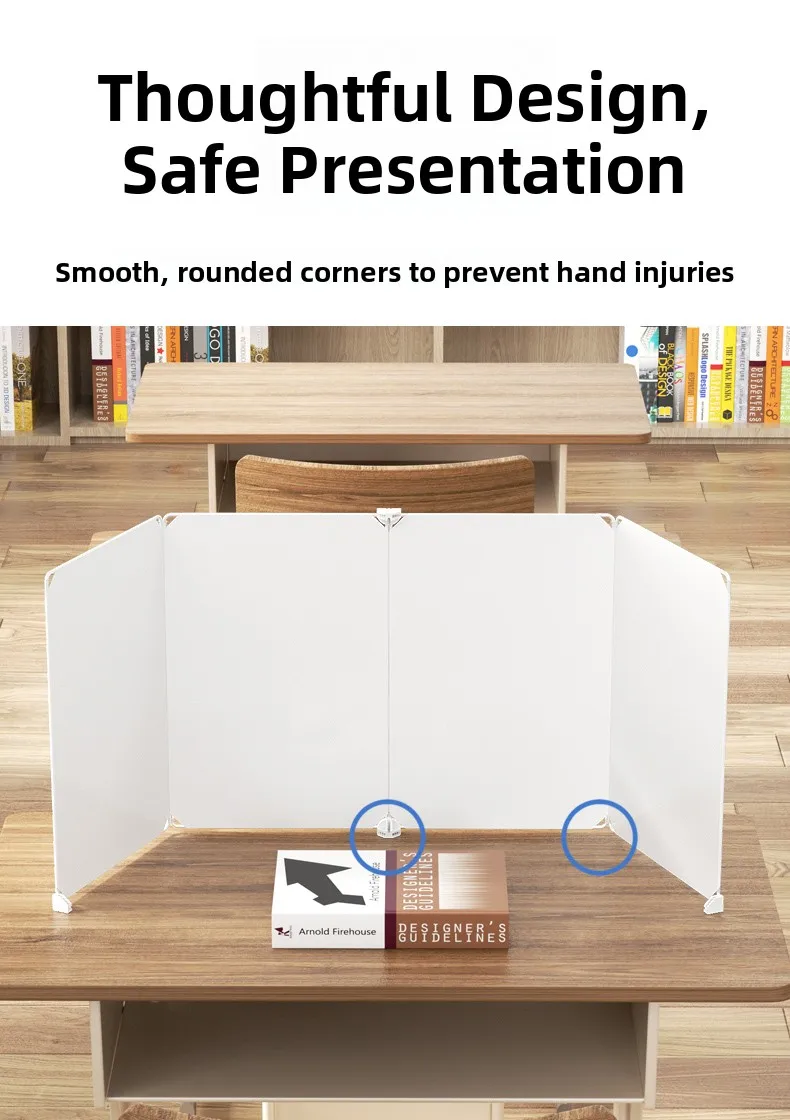 Office Desktop Partition U-Shaped Three-Sided Thick Plastic Screen Windproof Breathable for Classroom Self-Study Room Office Desktop Partition U-Shaped Three-Sided Thick Plastic Screen Windproof Breathable for Classroom Self-Study Room