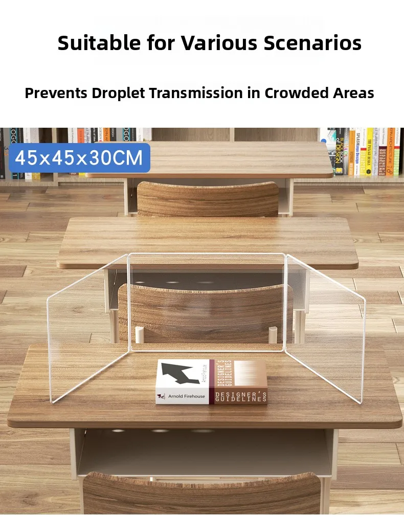 Office Desktop Partition U-Shaped Three-Sided Thick Plastic Screen Windproof Breathable for Classroom Self-Study Room Office Desktop Partition U-Shaped Three-Sided Thick Plastic Screen Windproof Breathable for Classroom Self-Study Room