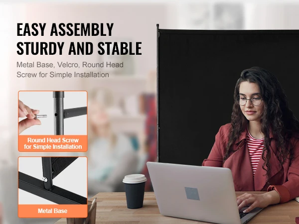 SucceBuy 1/3/4/6Panels PET Polyester Soundproof Screen Folding Privacy Portable PartitionDivider for RoomSeparation Freestanding SucceBuy 1/3/4/6Panels PET Polyester Soundproof Screen Folding Privacy Portable PartitionDivider for RoomSeparation Freestanding