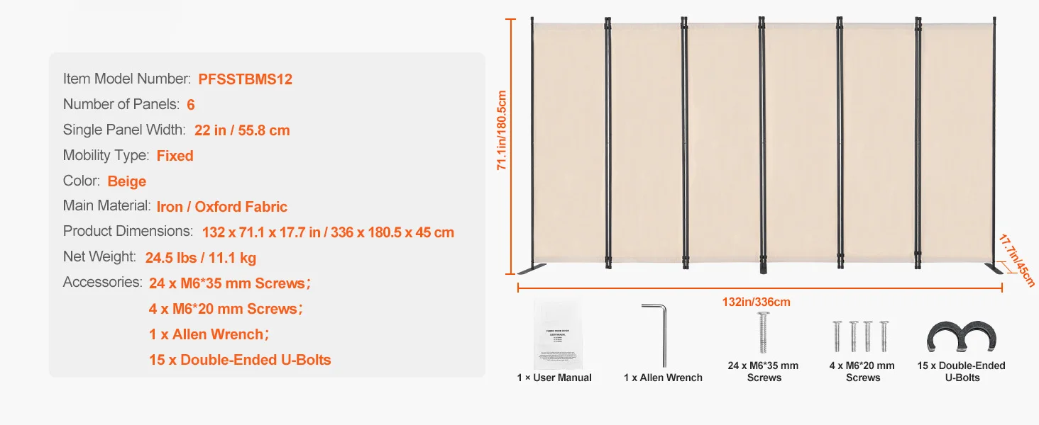SucceBuy 3/4/6 Panel Room Divider Folding Privacy Screen and Portable Freestanding Room Partition for Office Bedroom Study Hotel