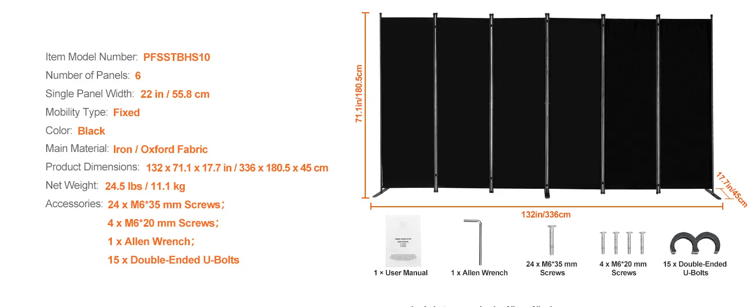 SucceBuy 3/4/6 Panel Room Divider Folding Privacy Screen and Portable Freestanding Room Partition for Office Bedroom Study Hotel