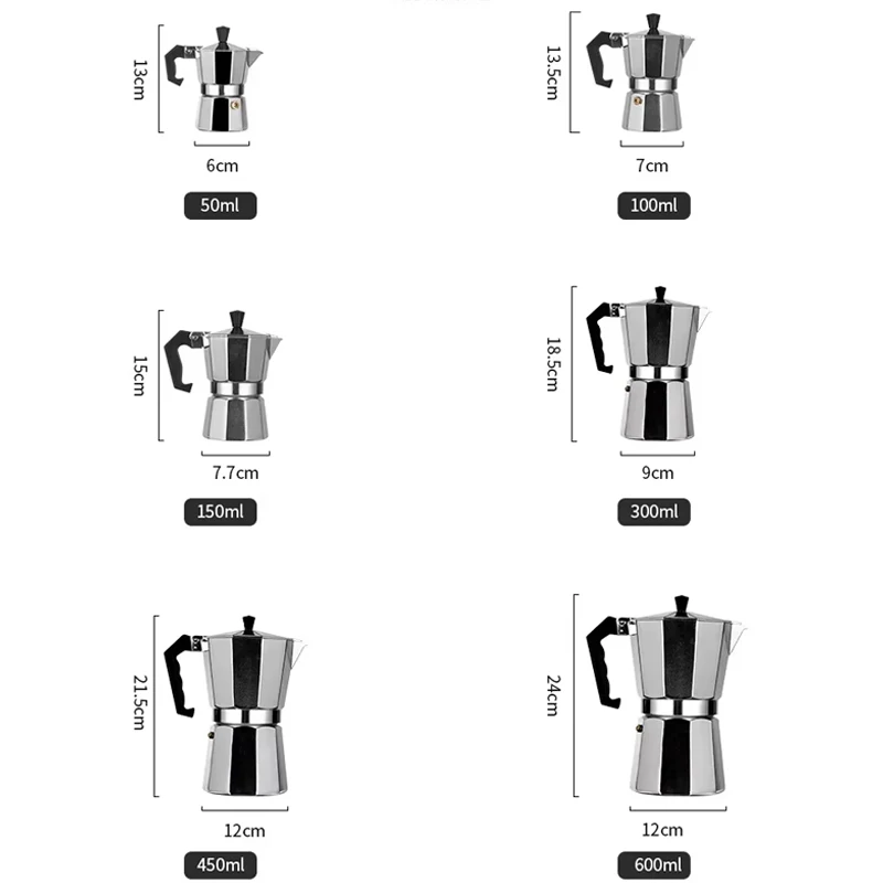 Mocha Coffee Pots Italian Aluminum Octagonal Pot Coffee Cup Maker Tea Maker Portable Coffee Maker Mocha Coffee Pots Italian Aluminum Octagonal Pot Coffee Cup Maker Tea Maker Portable Coffee Maker