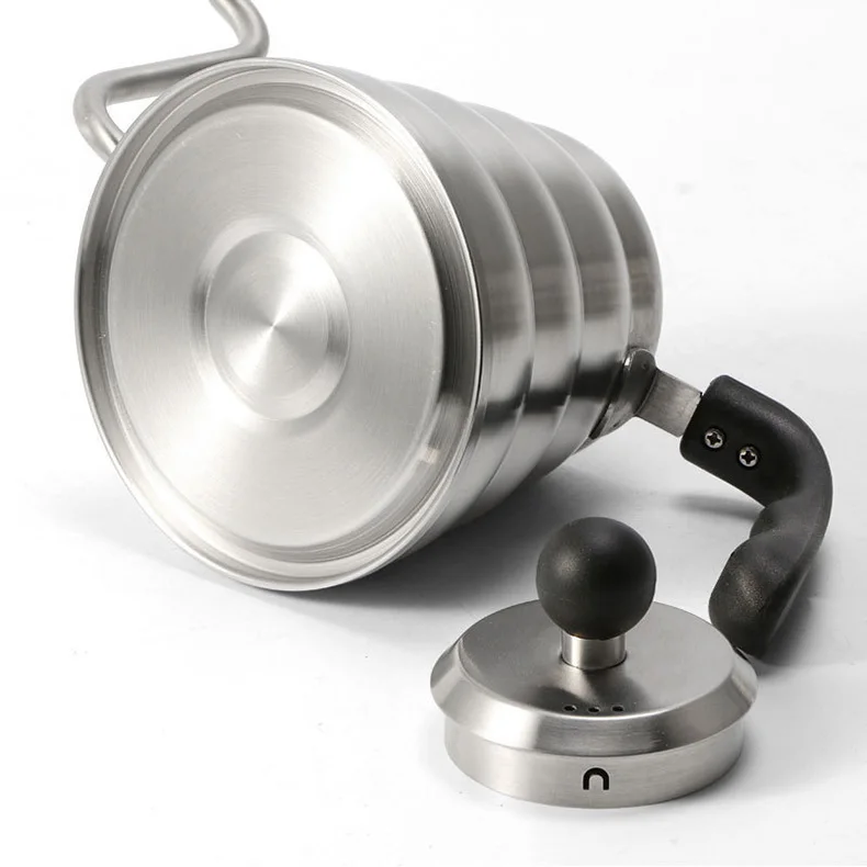 1.2L 1L Coffee Drip Kettle Pot with Thermometer Pour Over Coffee Tea Pot Stainless Steel Drip Kettle For Home Office Cafetera