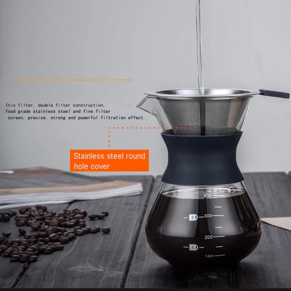 1.2L 1L Coffee Drip Kettle Pot with Thermometer Pour Over Coffee Tea Pot Stainless Steel Drip Kettle For Home Office Cafetera