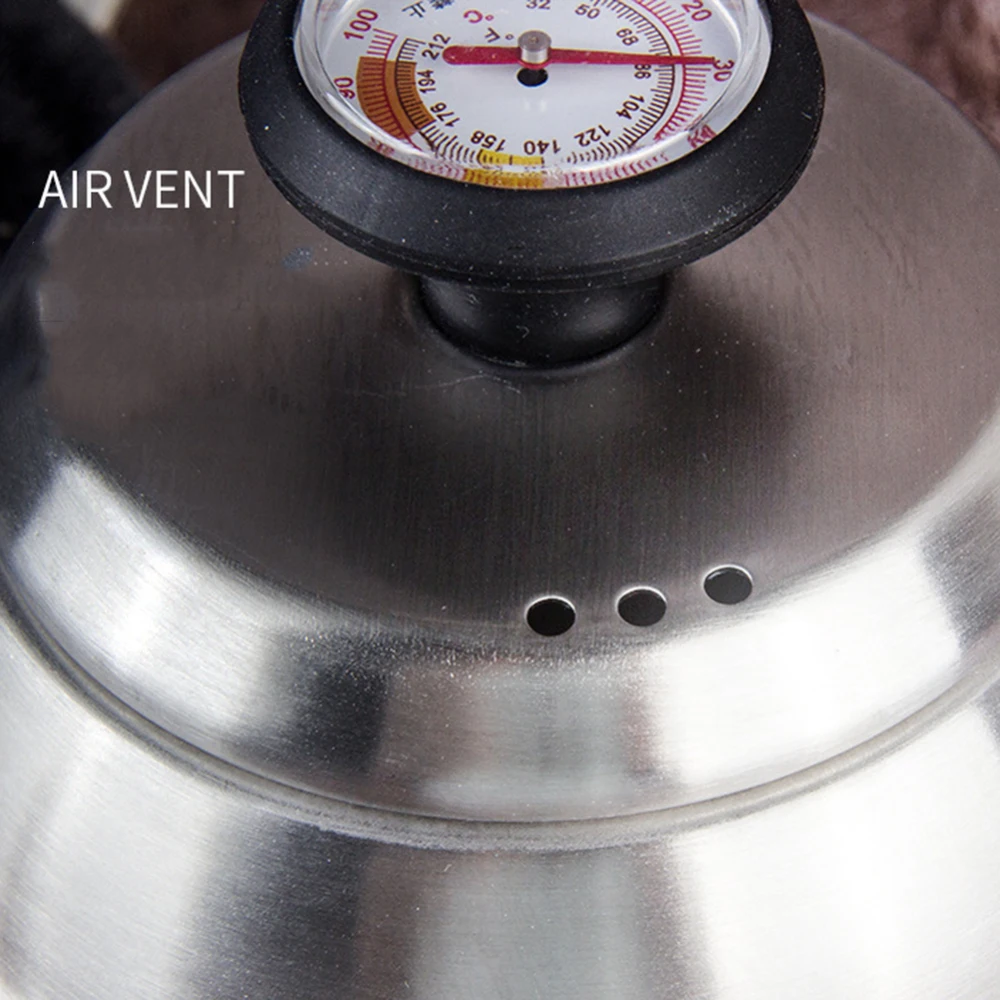 1.2L 1L Coffee Drip Kettle Pot with Thermometer Pour Over Coffee Tea Pot Stainless Steel Drip Kettle For Home Office Cafetera