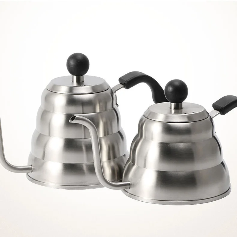 1.2L 1L Coffee Drip Kettle Pot with Thermometer Pour Over Coffee Tea Pot Stainless Steel Drip Kettle For Home Office Cafetera