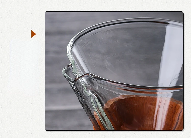 Hand Glass Coffee Kettle with Stainless Steel Filter Drip Brewing Hot Brewer Coffee Pot Dripper Barista Pour Over Coffee Maker