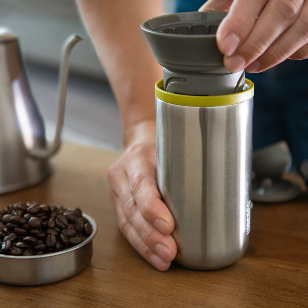 WACACO Cuppamoka Coffee Pot, Portable Drip Coffee Maker with 10 Cone Paper Filter, Stainless Steel Pour Over Coffee Brewer WACACO Cuppamoka Coffee Pot, Portable Drip Coffee Maker with 10 Cone Paper Filter, Stainless Steel Pour Over Coffee Brewer