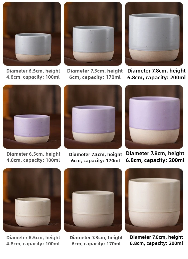 Vintage Coffee Mug 100ml 170ml 200ml Ceramics Tea Cup Japanese-style Cafes Drinkware Stoneware Espresso for Restaurants Hotels