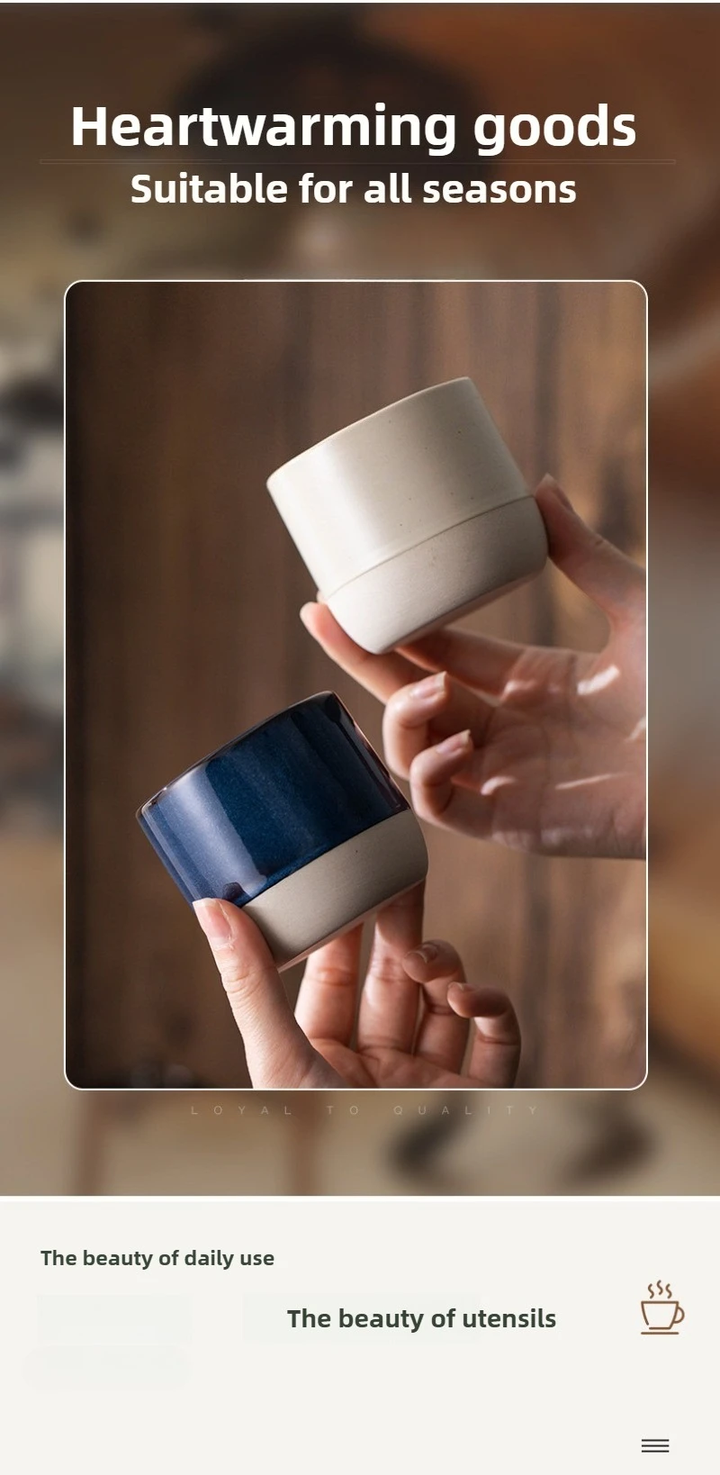 Vintage Coffee Mug 100ml 170ml 200ml Ceramics Tea Cup Japanese-style Cafes Drinkware Stoneware Espresso for Restaurants Hotels