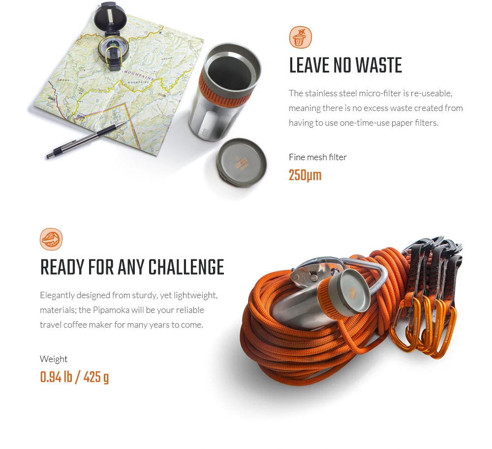 WACACO Pipamoka, All-in-one Vacuum Pressured Portable Coffee Maker, Insulated Travel Mug, Hand Powered and Pressure Brewer WACACO Pipamoka, All-in-one Vacuum Pressured Portable Coffee Maker, Insulated Travel Mug, Hand Powered and Pressure Brewer