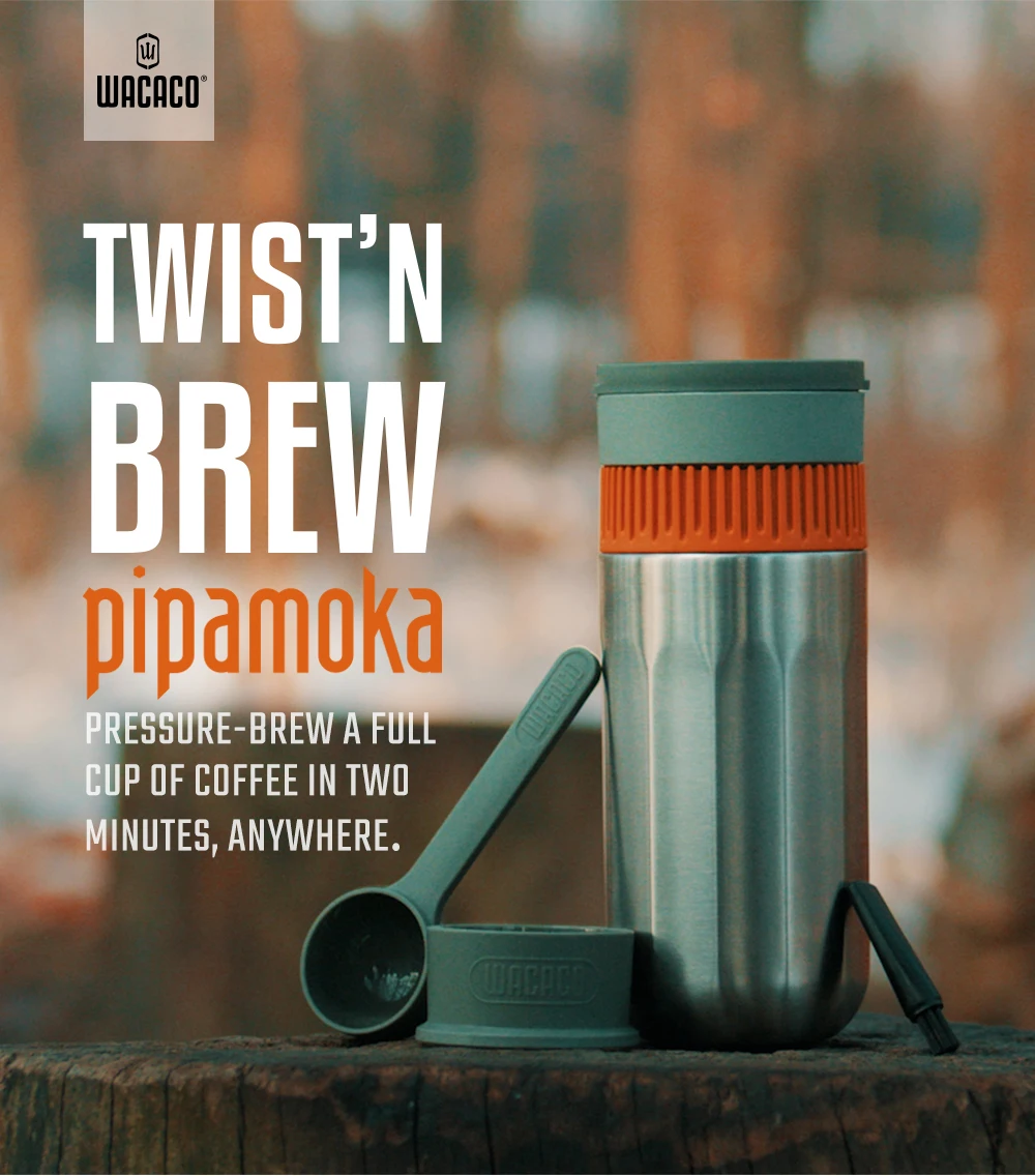 WACACO Pipamoka, All-in-one Vacuum Pressured Portable Coffee Maker, Insulated Travel Mug, Hand Powered and Pressure Brewer WACACO Pipamoka, All-in-one Vacuum Pressured Portable Coffee Maker, Insulated Travel Mug, Hand Powered and Pressure Brewer
