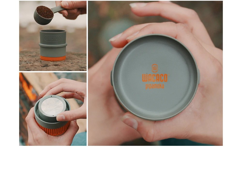 WACACO Pipamoka, All-in-one Vacuum Pressured Portable Coffee Maker, Insulated Travel Mug, Hand Powered and Pressure Brewer WACACO Pipamoka, All-in-one Vacuum Pressured Portable Coffee Maker, Insulated Travel Mug, Hand Powered and Pressure Brewer