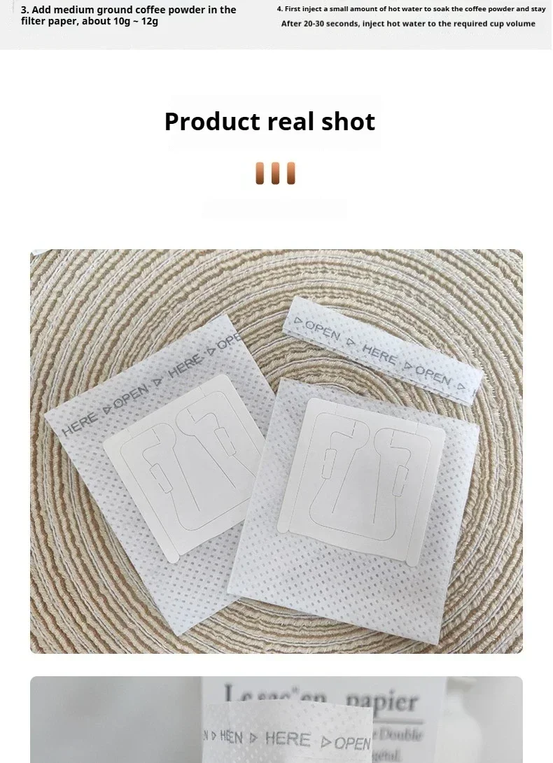 25-500pcs Coffee Filter Paper Bags Disposable Drip Coffee Paper Pack Portable Hanging Ear Espresso Coffee Accessories Tea Tool