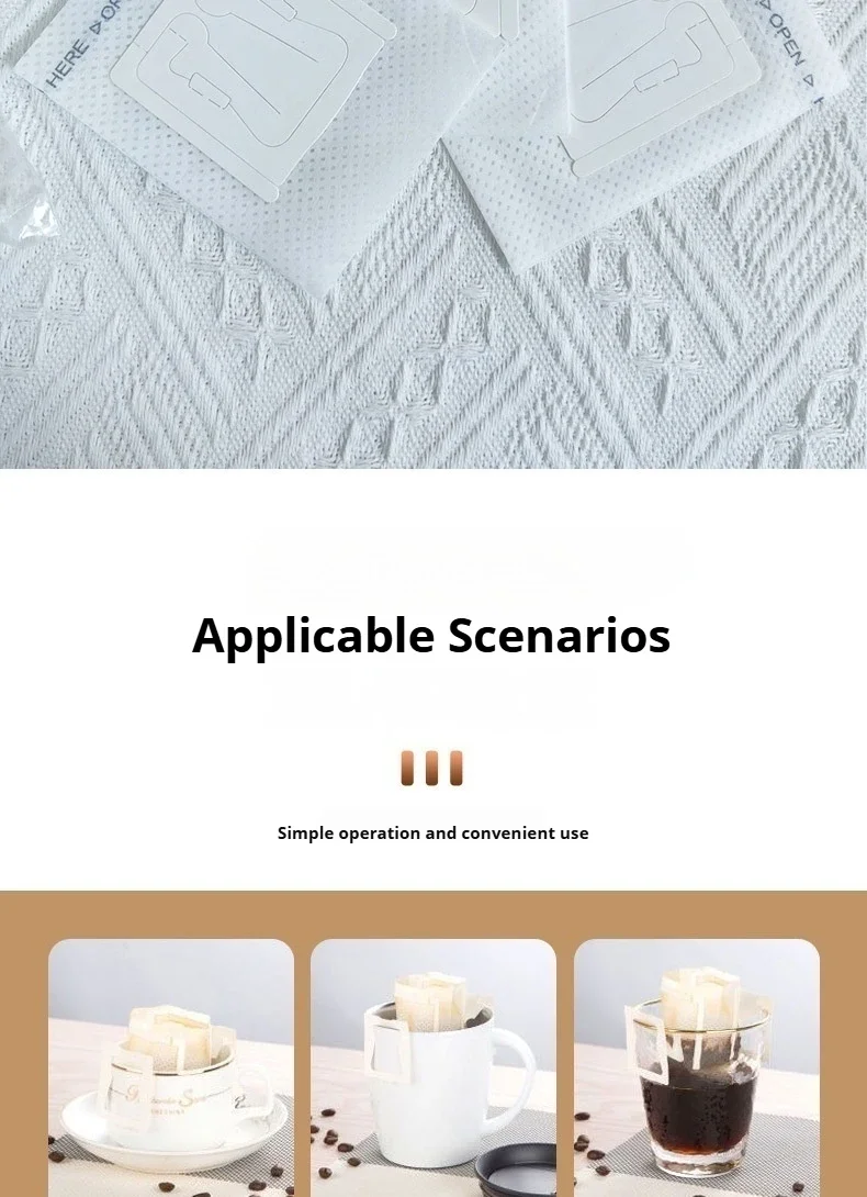 25-500pcs Coffee Filter Paper Bags Disposable Drip Coffee Paper Pack Portable Hanging Ear Espresso Coffee Accessories Tea Tool