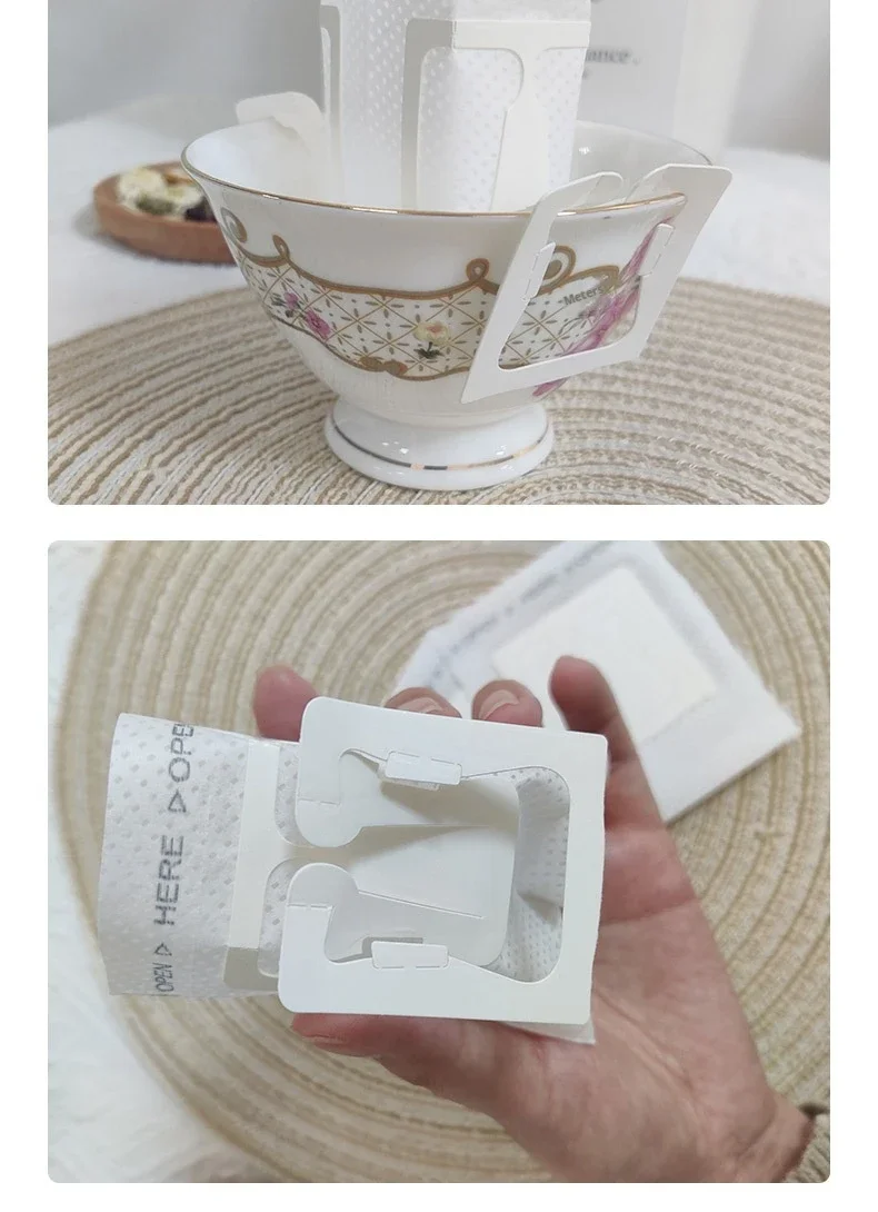 25-500pcs Coffee Filter Paper Bags Disposable Drip Coffee Paper Pack Portable Hanging Ear Espresso Coffee Accessories Tea Tool