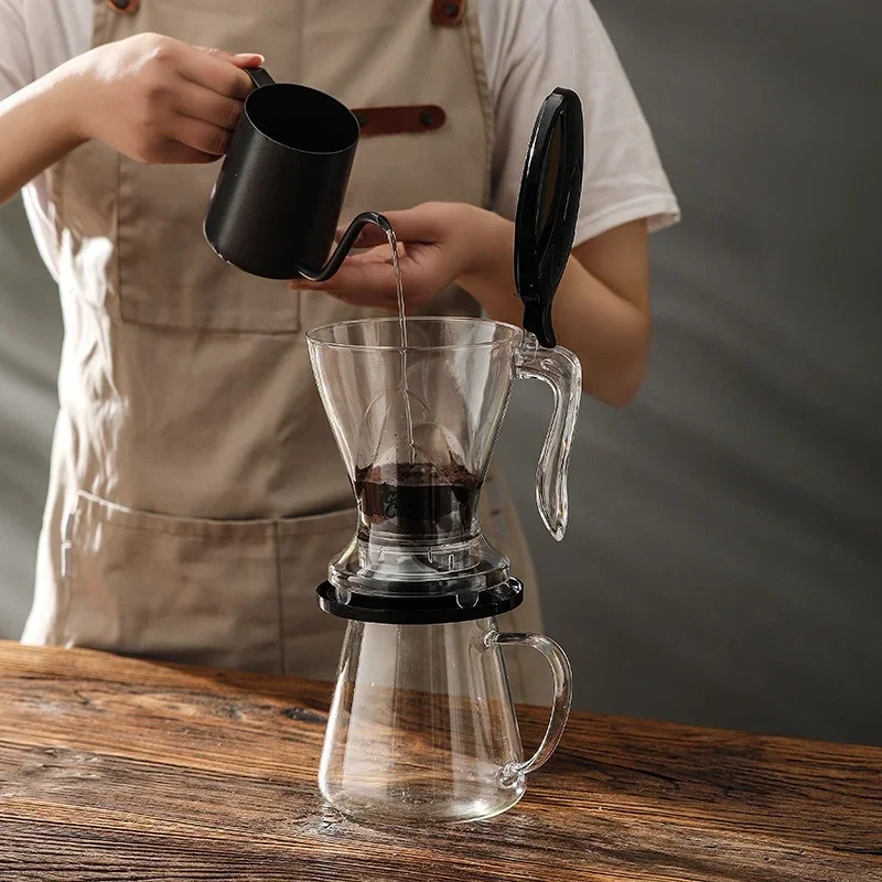 600ml Pour Over Coffee Dripper Cold and Heat Resistant Removable Coffee Filter Hand-brewed Espresso Pot Infuser Loose Leaf Tea