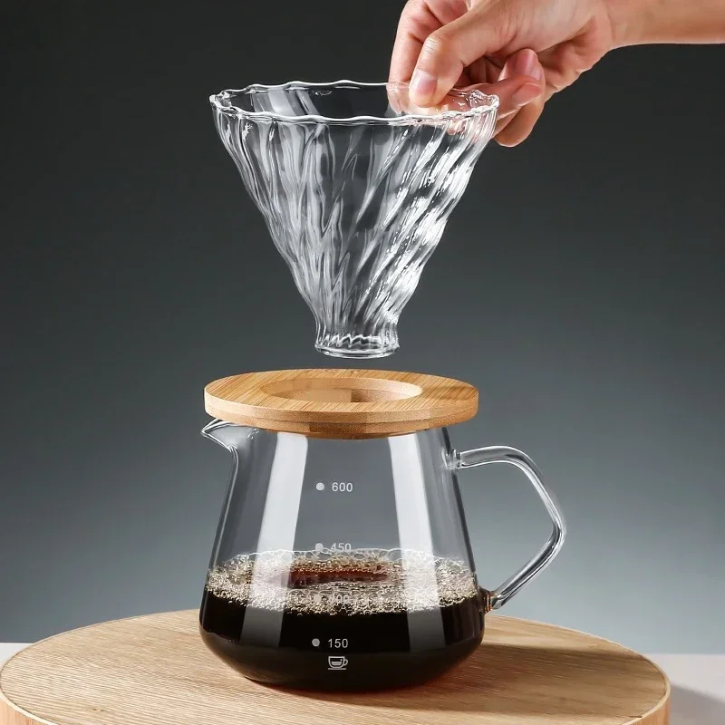 Pour Over Coffee Maker Set Glass Carafe Coffee with Glass Coffee Filter Drip Coffee Maker Set for Home or Office 600ml 300ml Pour Over Coffee Maker Set Glass Carafe Coffee with Glass Coffee Filter Drip Coffee Maker Set for Home or Office 600ml 300ml