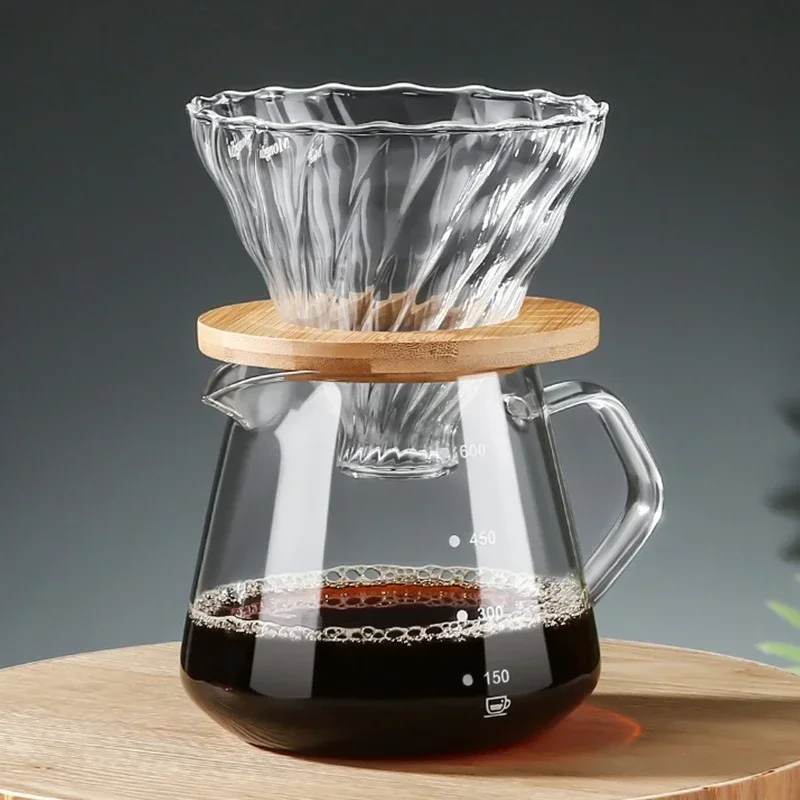 Pour Over Coffee Maker Set Glass Carafe Coffee with Glass Coffee Filter Drip Coffee Maker Set for Home or Office 600ml 300ml Pour Over Coffee Maker Set Glass Carafe Coffee with Glass Coffee Filter Drip Coffee Maker Set for Home or Office 600ml 300ml