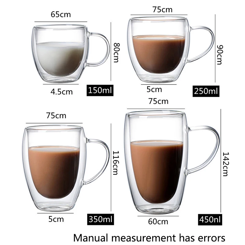Transparent Glass Coffee Cup Milk Whiskey Tea Beer Double Creative Heat Resistant Cocktail Vodka Wine Mug Tumbler Drinkware Gift Transparent Glass Coffee Cup Milk Whiskey Tea Beer Double Creative Heat Resistant Cocktail Vodka Wine Mug Tumbler Drinkware Gift