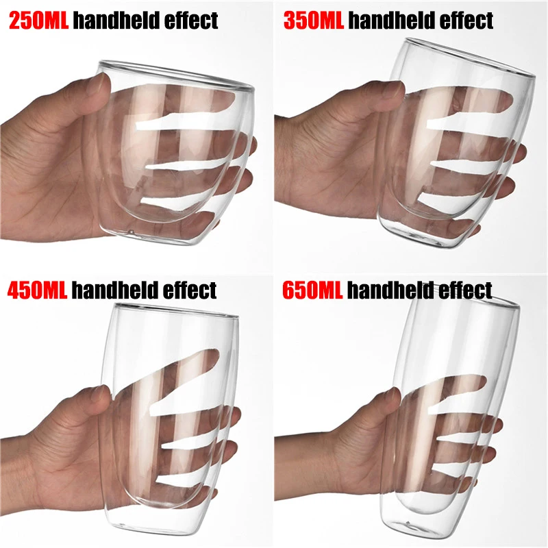 Transparent Glass Coffee Cup Milk Whiskey Tea Beer Double Creative Heat Resistant Cocktail Vodka Wine Mug Tumbler Drinkware Gift Transparent Glass Coffee Cup Milk Whiskey Tea Beer Double Creative Heat Resistant Cocktail Vodka Wine Mug Tumbler Drinkware Gift