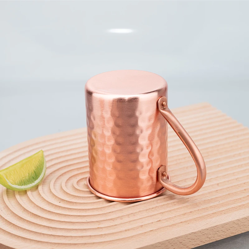 New 100% Copper Cups Pure Solid  Moscow Mule PURE Copper Mugs-Shaped 400ml Cocktail Cups Beer Milk Mug Drinkware