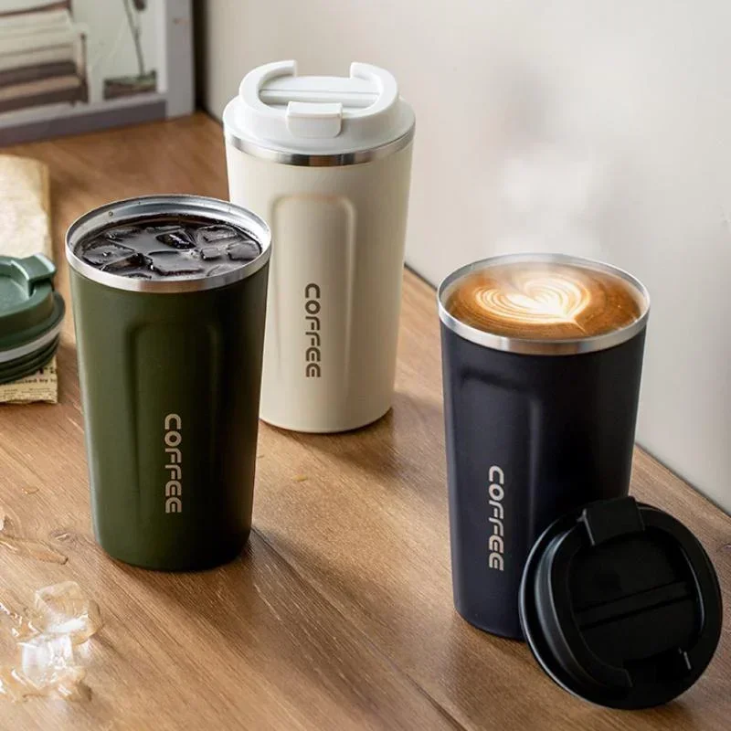 380/510ML Stainless Steel Insulated Coffee Mug Leak Proof Portable Travel Cup Vacuum Flask Outdoor Water Bottle