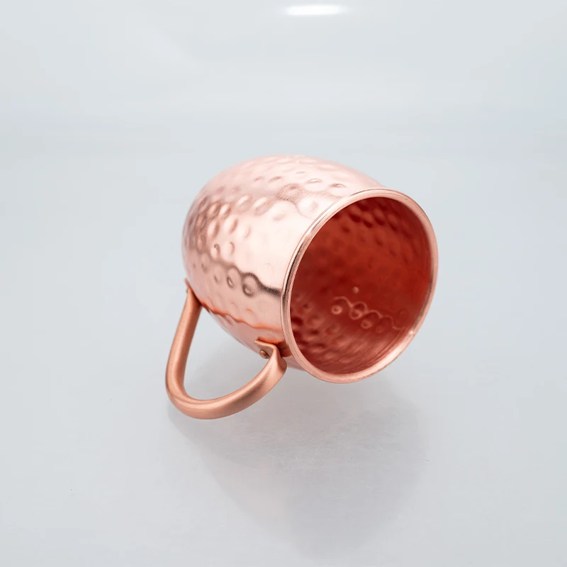 350ML 12oz 100% Copper Moscow Mule Mug Durable Coppery Beer Mug Coffee Mug Milk Cup Pure Copper Cocktail Whiskey Glass Drinkware