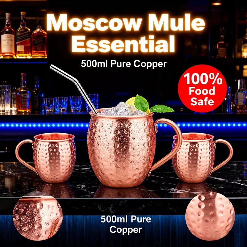 350ML 12oz 100% Copper Moscow Mule Mug Durable Coppery Beer Mug Coffee Mug Milk Cup Pure Copper Cocktail Whiskey Glass Drinkware 350ML 12oz 100% Copper Moscow Mule Mug Durable Coppery Beer Mug Coffee Mug Milk Cup Pure Copper Cocktail Whiskey Glass Drinkware