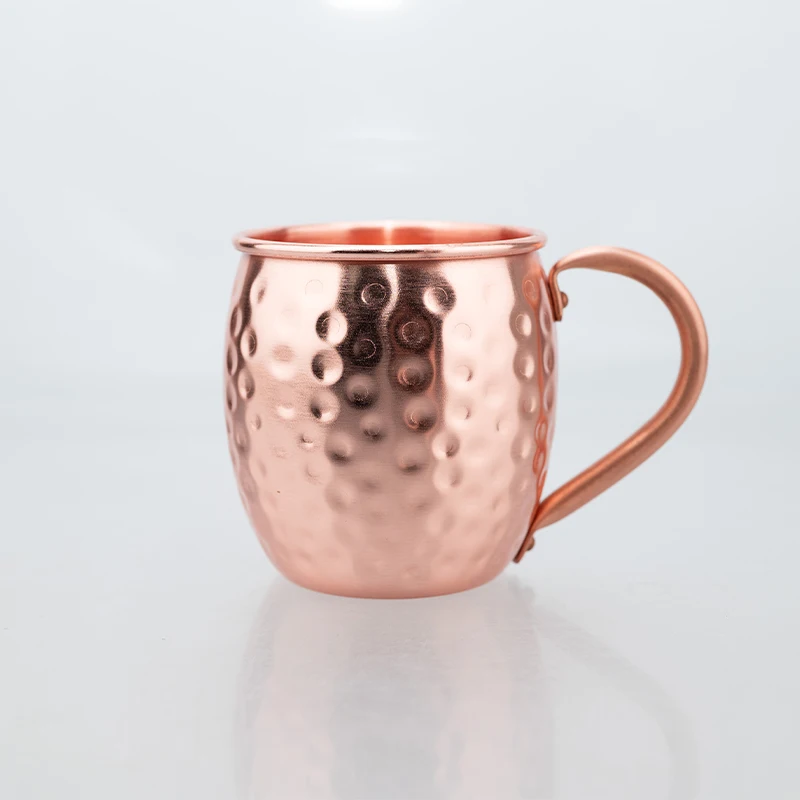 350ML 12oz 100% Copper Moscow Mule Mug Durable Coppery Beer Mug Coffee Mug Milk Cup Pure Copper Cocktail Whiskey Glass Drinkware