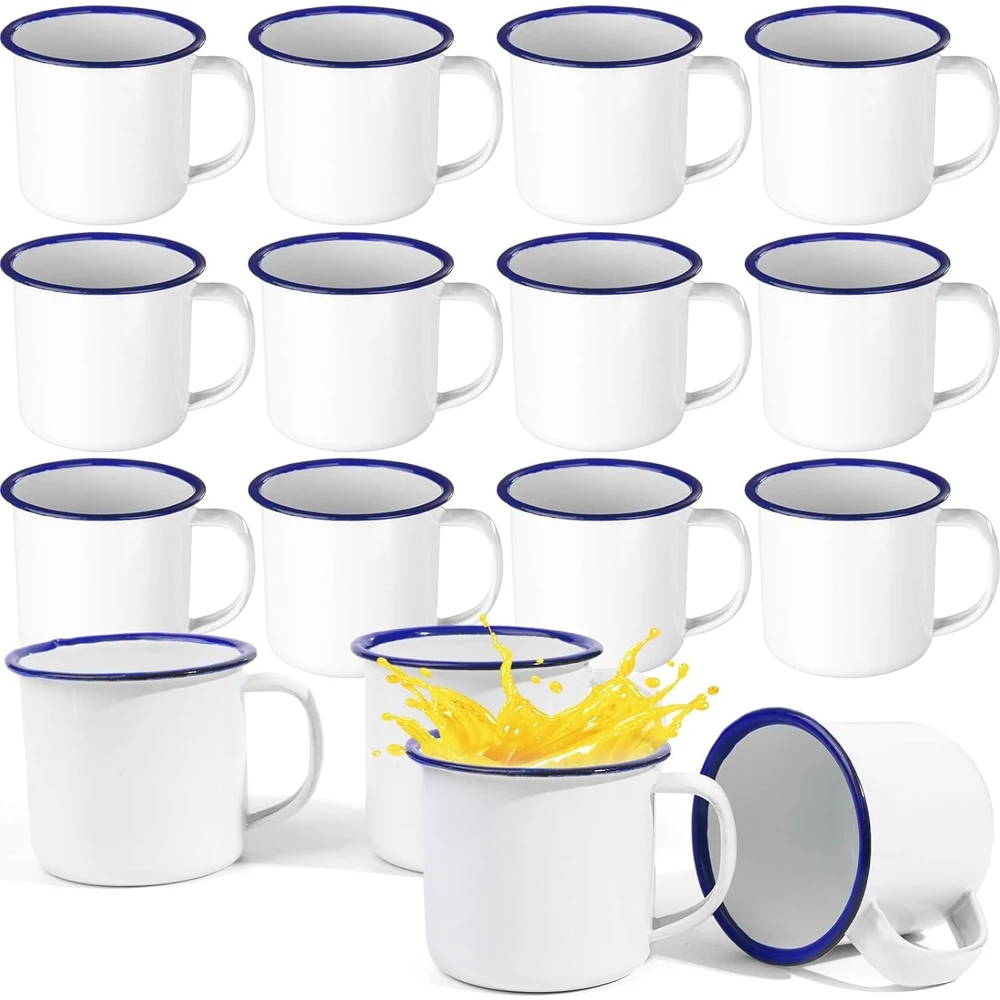 4 oz Enamel Camping Coffee Mugs Mini Metal Mug with Handle Small White Enamel Mug Vintage Round Tea Cup Portable Drinking Cups 4 oz Enamel Camping Coffee Mugs Mini Metal Mug with Handle Small White Enamel Mug Vintage Round Tea Cup Portable Drinking Cups