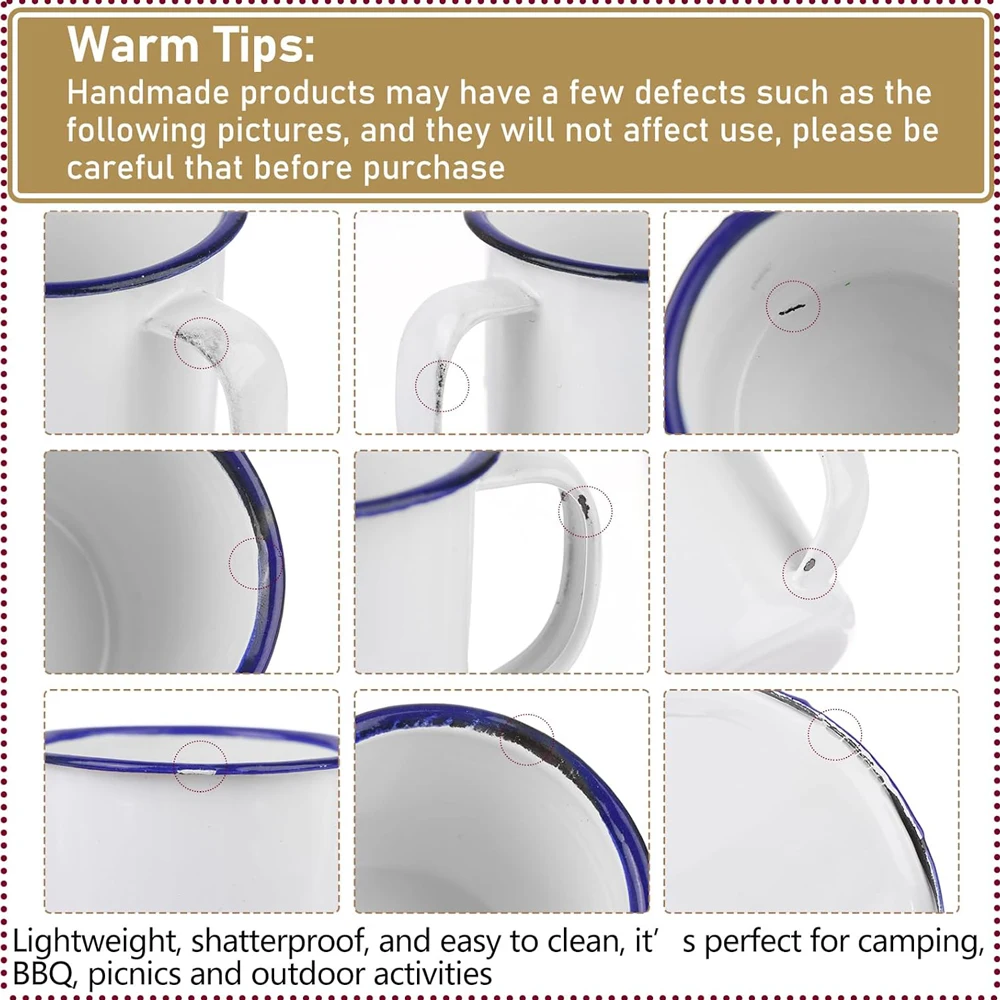 4 oz Enamel Camping Coffee Mugs Mini Metal Mug with Handle Small White Enamel Mug Vintage Round Tea Cup Portable Drinking Cups 4 oz Enamel Camping Coffee Mugs Mini Metal Mug with Handle Small White Enamel Mug Vintage Round Tea Cup Portable Drinking Cups