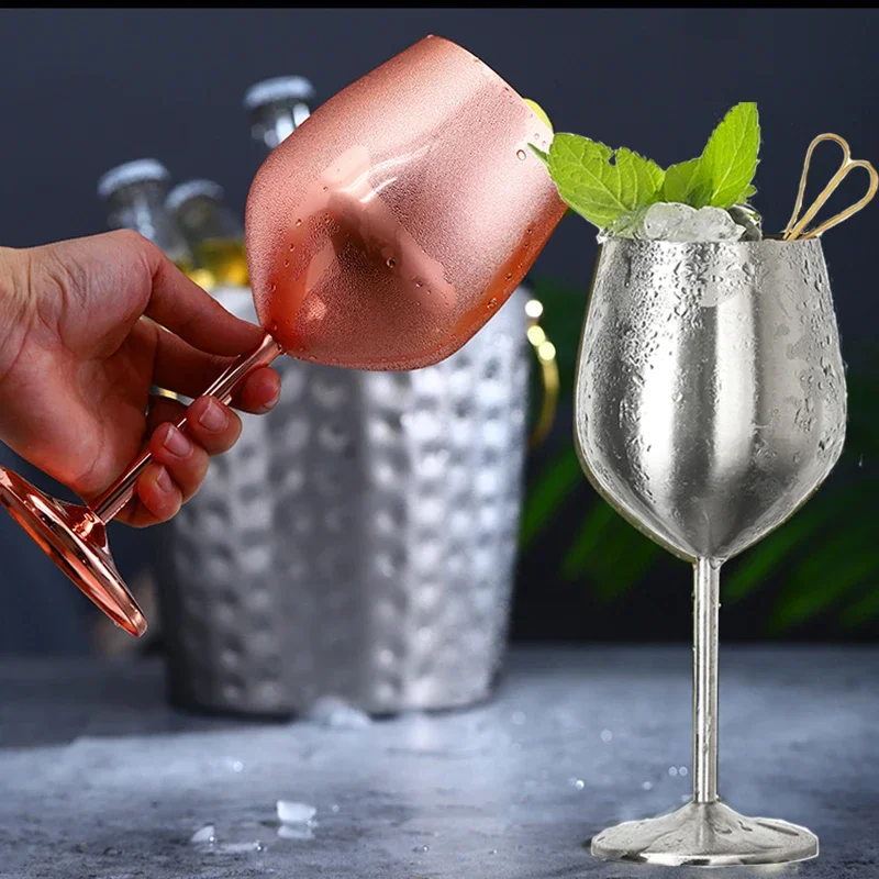 4PCS Stainless Steel Glass Cocktail Creative Metal Wine Glass Bar Restaurant Champagne Red Wine Glass Drinkware Barware Cup 4PCS Stainless Steel Glass Cocktail Creative Metal Wine Glass Bar Restaurant Champagne Red Wine Glass Drinkware Barware Cup