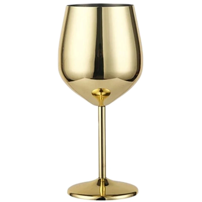 4PCS Stainless Steel Glass Cocktail Creative Metal Wine Glass Bar Restaurant Champagne Red Wine Glass Drinkware Barware Cup