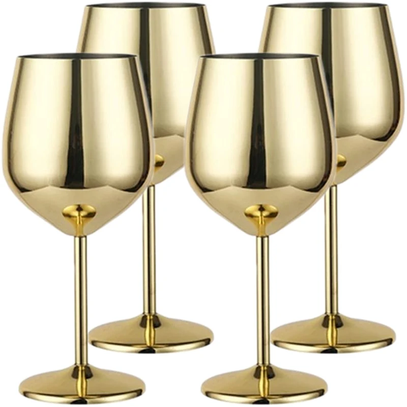4PCS Stainless Steel Glass Cocktail Creative Metal Wine Glass Bar Restaurant Champagne Red Wine Glass Drinkware Barware Cup 4PCS Stainless Steel Glass Cocktail Creative Metal Wine Glass Bar Restaurant Champagne Red Wine Glass Drinkware Barware Cup